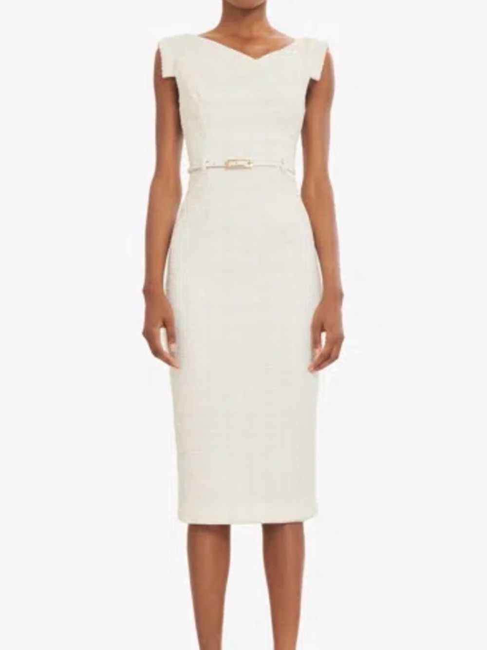 BLACK HALO JACKIE O MIDI DRESS IN NEUTRAL